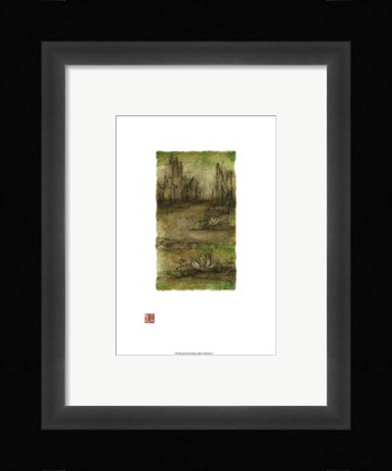 Framed Water Garden I Print