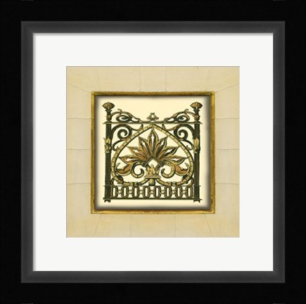 Framed Gate in Gesso II (H) Print