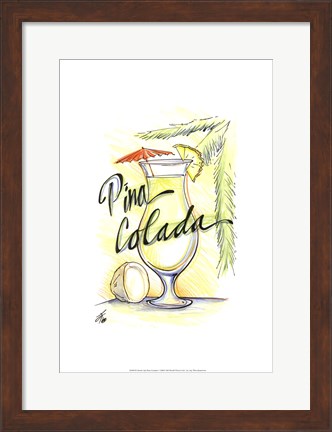 Framed Drink up...Pina Colada Print