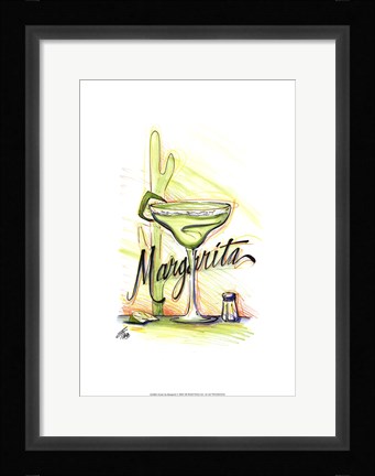 Framed Drink up...Margarita Print
