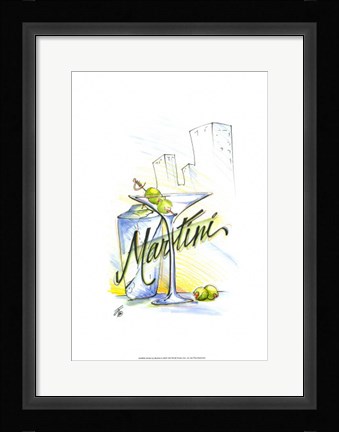 Framed Drink Up...Martini Print