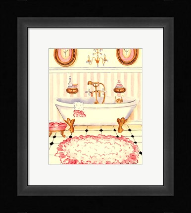 Framed Chic Bath II Print