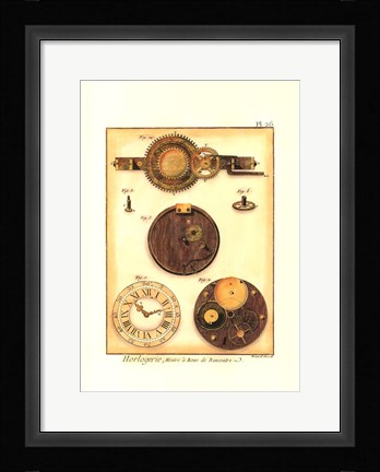 Framed Clock is Ticking II Print