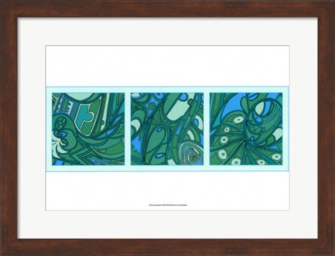 Framed Aqua Fission II Print