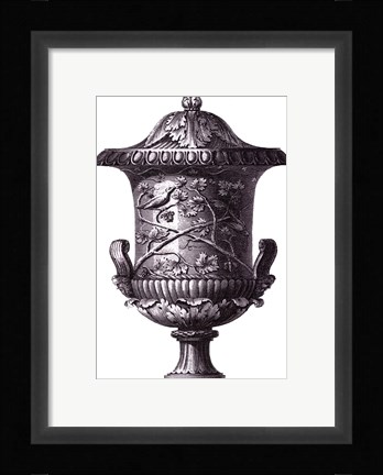 Framed Black &amp; White Urn II (SC) Print