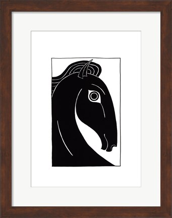 Framed Chevaux d&#39; Femme I Print