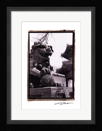 Framed Imperial Lion, Beijing Print