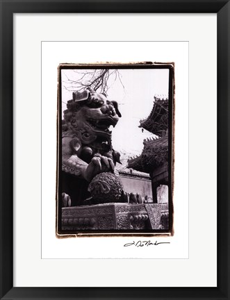 Framed Imperial Lion, Beijing Print