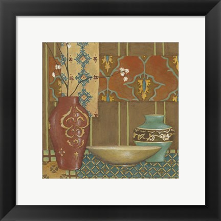Framed Tapestry Still Life II Print