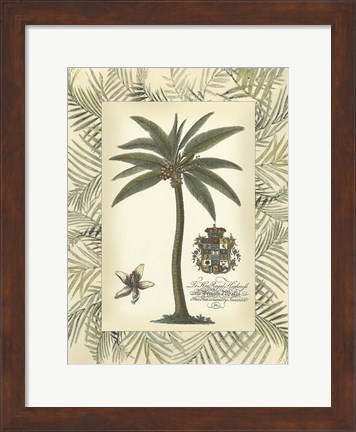 Framed Palm in Bamboo Frame I Print