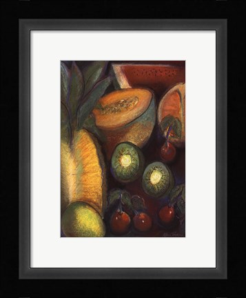 Framed Luscious Tropical Fruit I Print