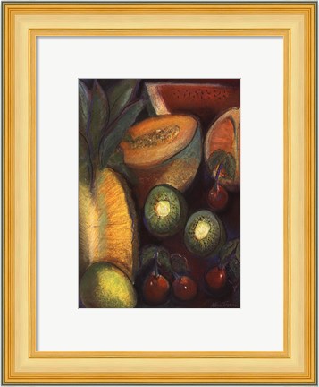Framed Luscious Tropical Fruit I Print