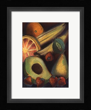 Framed Luscious Tropical Fruit II Print