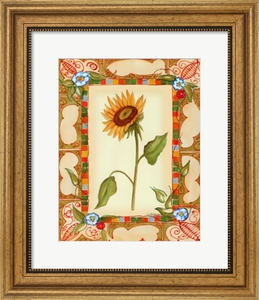 Framed French Country Sunflower I Print