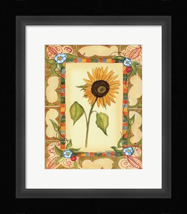 Framed French Country Sunflower II Print