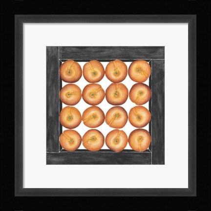 Framed Peaches Cubed Print