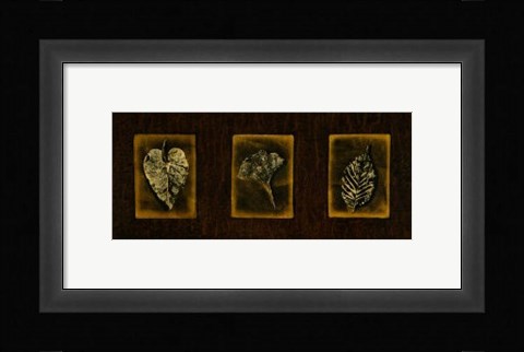 Framed Block Leaf Panel I Print