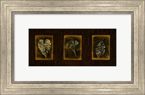 Framed Block Leaf Panel I Print