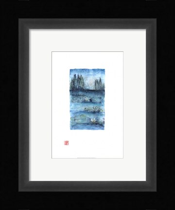 Framed Water Garden I Print