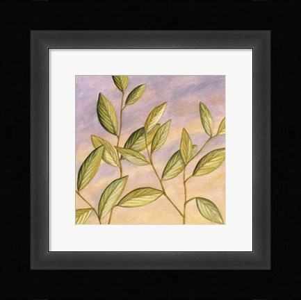 Framed Luminous Leaves IV Print