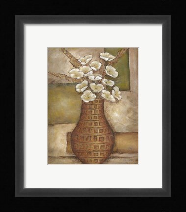 Framed Cubed Floral Study II Print