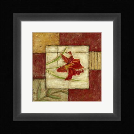 Framed Flower Montage III Print