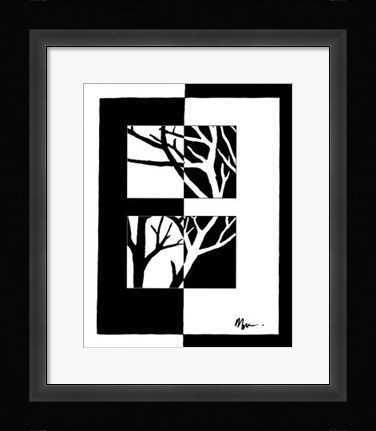 Framed Minimalist Tree I Print