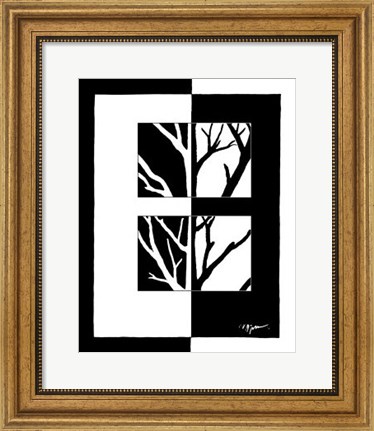 Framed Minimalist Tree II Print