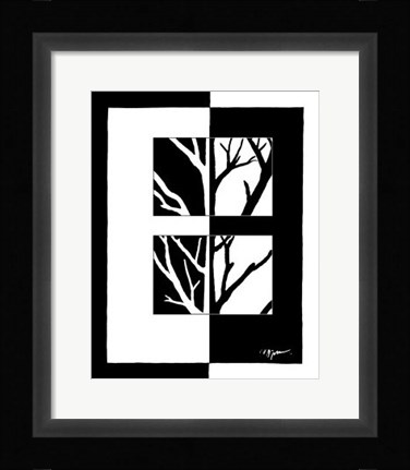 Framed Minimalist Tree II Print