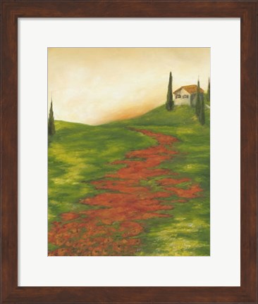 Framed Tuscany at Sunset I Print