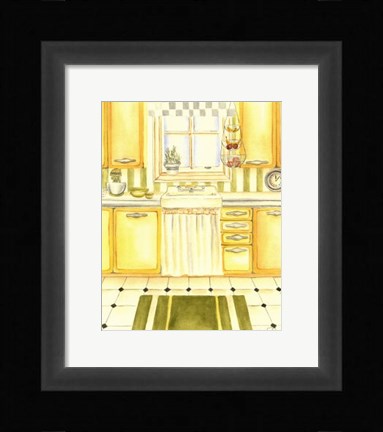 Framed Retro Kitchen I Print