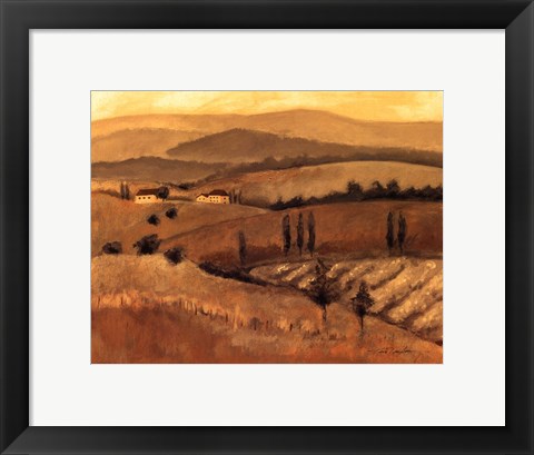 Framed Golden Tuscany Afternoon II Print