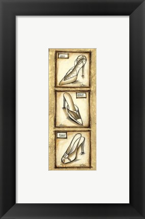 Framed Printed-Sepia Shoes I Print