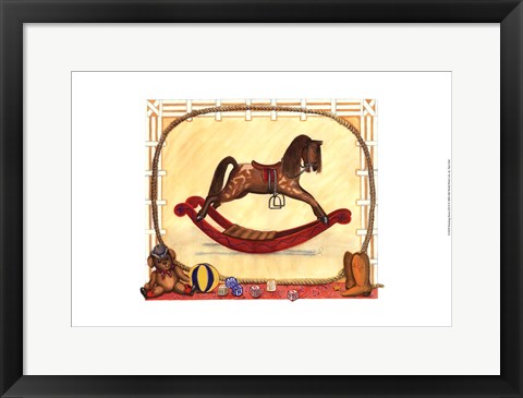 Framed Rocking Horse (D) II Print