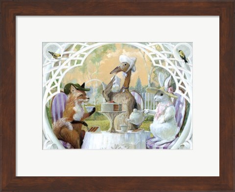 Framed Rabbit&#39;s Tea Party Print