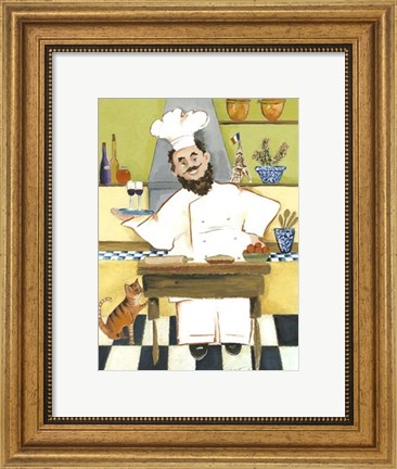 Framed Jolly French Chef Print