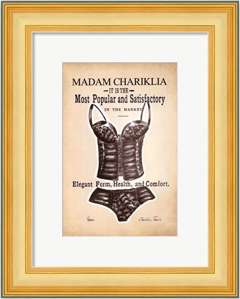 Framed Chariklia&#39;s Lingerie I Print