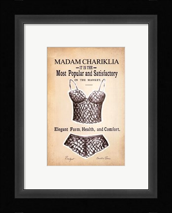 Framed Chariklia's Lingerie III Print