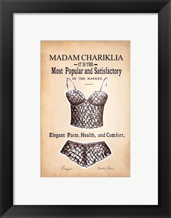 Framed Chariklia's Lingerie III Print