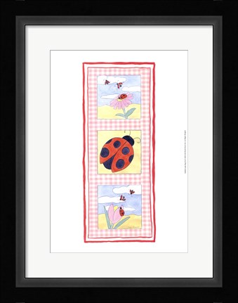Framed Lady Bug Trio Print