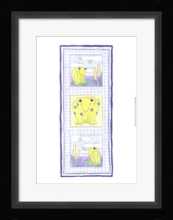 Framed Frog Trio Print