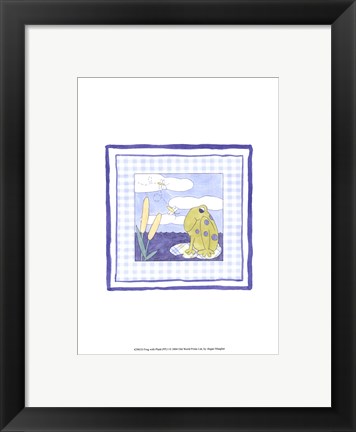 Framed Frog with Plaid (PP) I Print