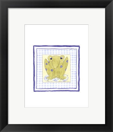 Framed Frog with Plaid (PP) III Print