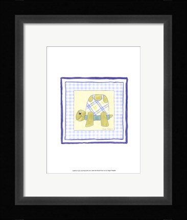 Framed Turtle with Plaid (PP) III Print