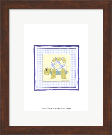 Framed Turtle with Plaid (PP) III Print