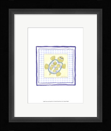 Framed Turtle with Plaid (PP) IV Print