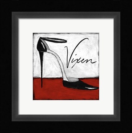 Framed Vixen on Red Print