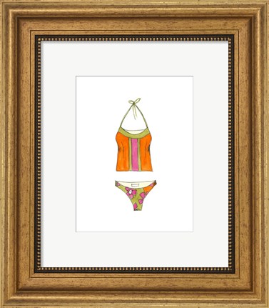 Framed Beach Bikini IV (PT) Print