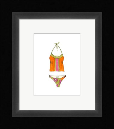 Framed Beach Bikini IV (PT) Print