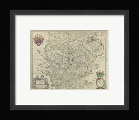Framed Thvringia Map Print
